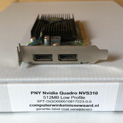Magazijn opruiming PNY videokaart Nvidia Quadro NVS 310 (low profile)